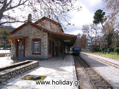Picture of the funicular railway which links Kalavryta to Diakofto.